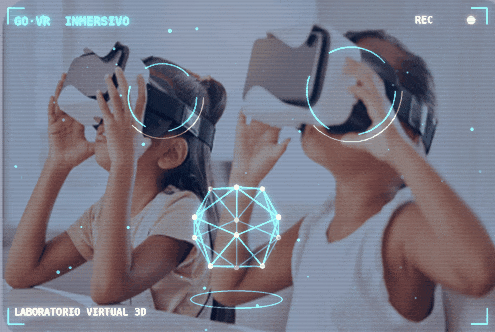 Niños usando gafas de realidad virtual